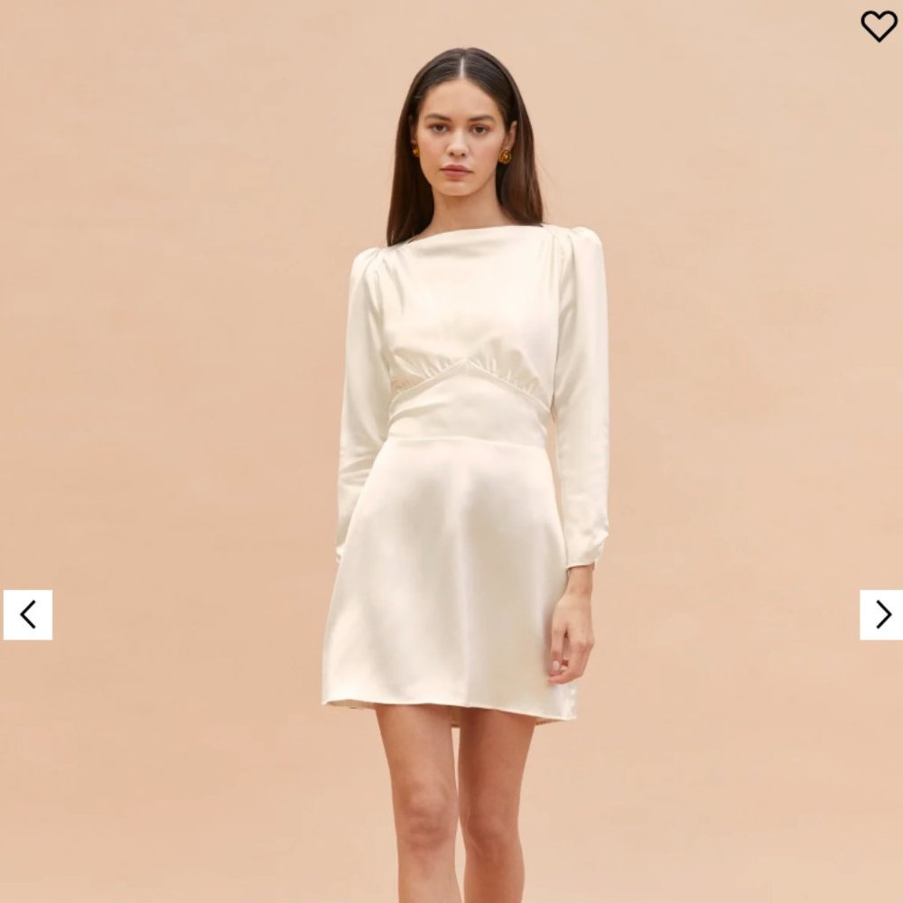 Reformation Cream Mini Dress